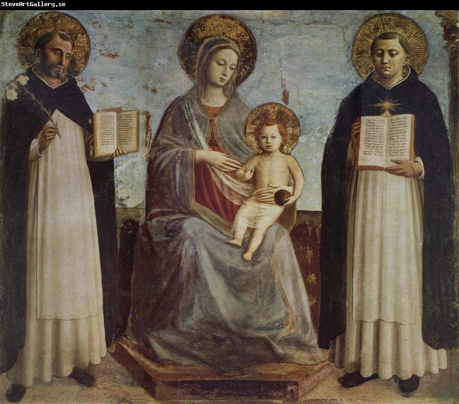 Fra Beato Madonna and Child with St Dominic and St Thomas of Aquinas